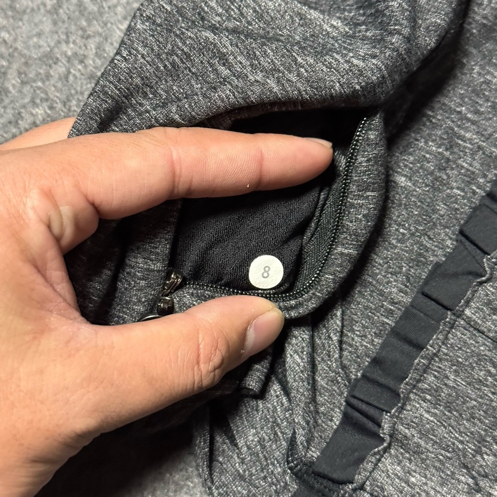 Lululemon Women's Run Free Dash‎ Ruffle Tank Top Heathered Gray Size 8 Athletic - Picture 5 of 7